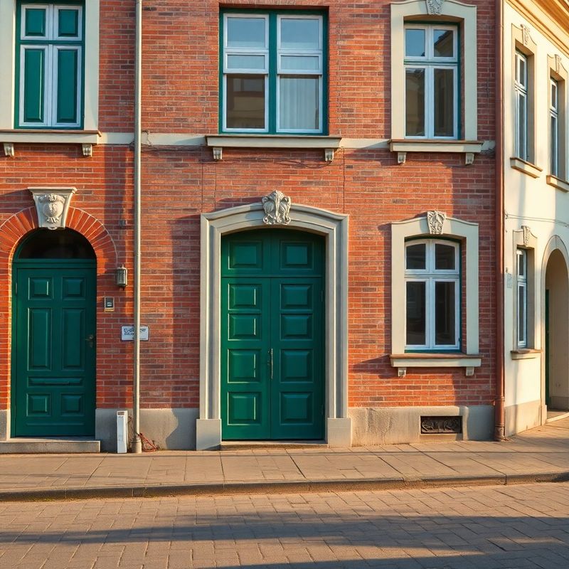 Klidná olomoucká ulice s cihlovou fasádou